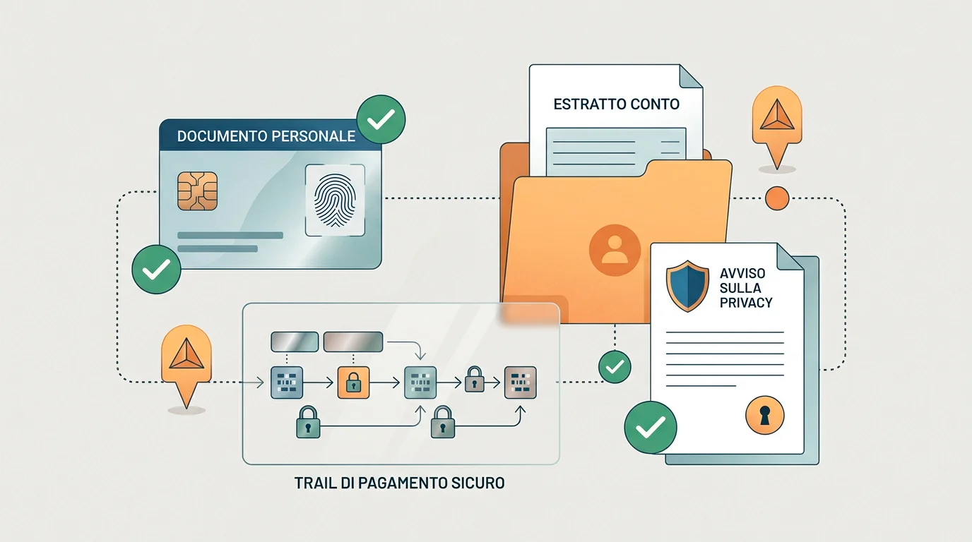 Controllo ordinato di pagamento tracciabile, documento personale e condizioni di prelievo